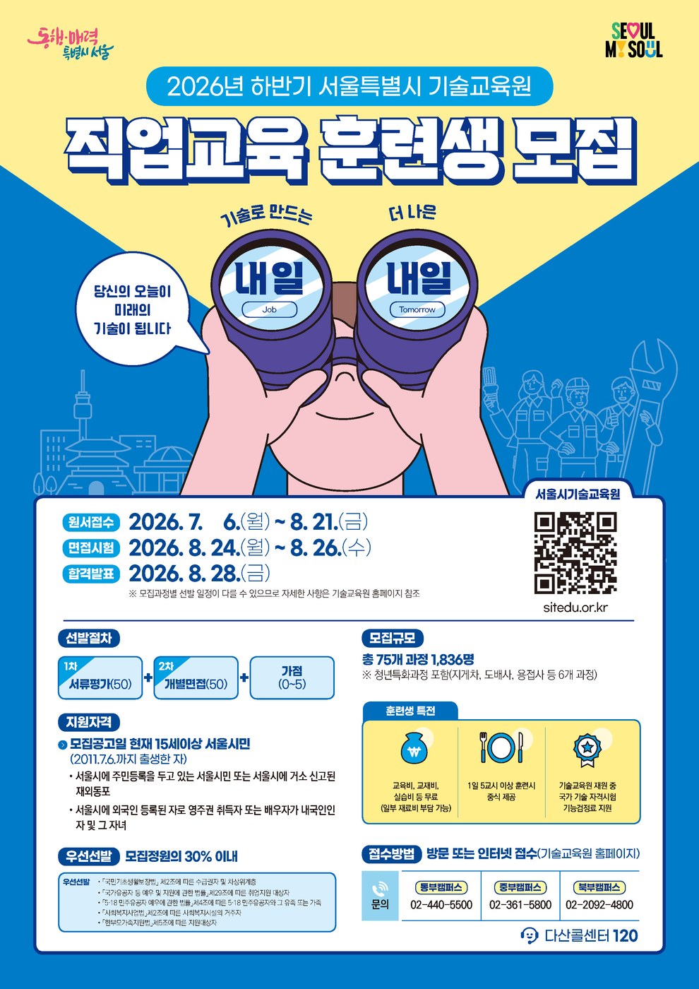서울시 기술교육원에서 청년들이 AI 시대 맞춤형 직업훈련을 받고 있다