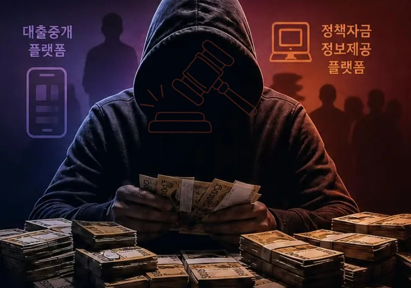▲사진설명=정책자금·대출중개 불법사금융을 표현한 AI 생성 이미지.