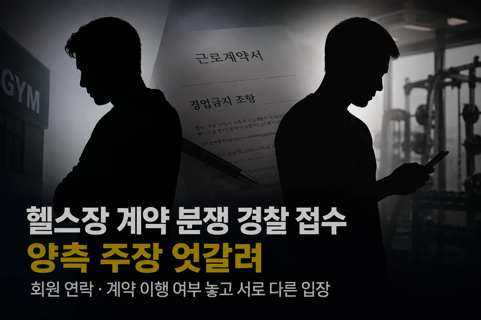 [단독] 대전 유성지역 헬스장 경업금지 분쟁 경찰 조사…양측 입장 엇갈려
