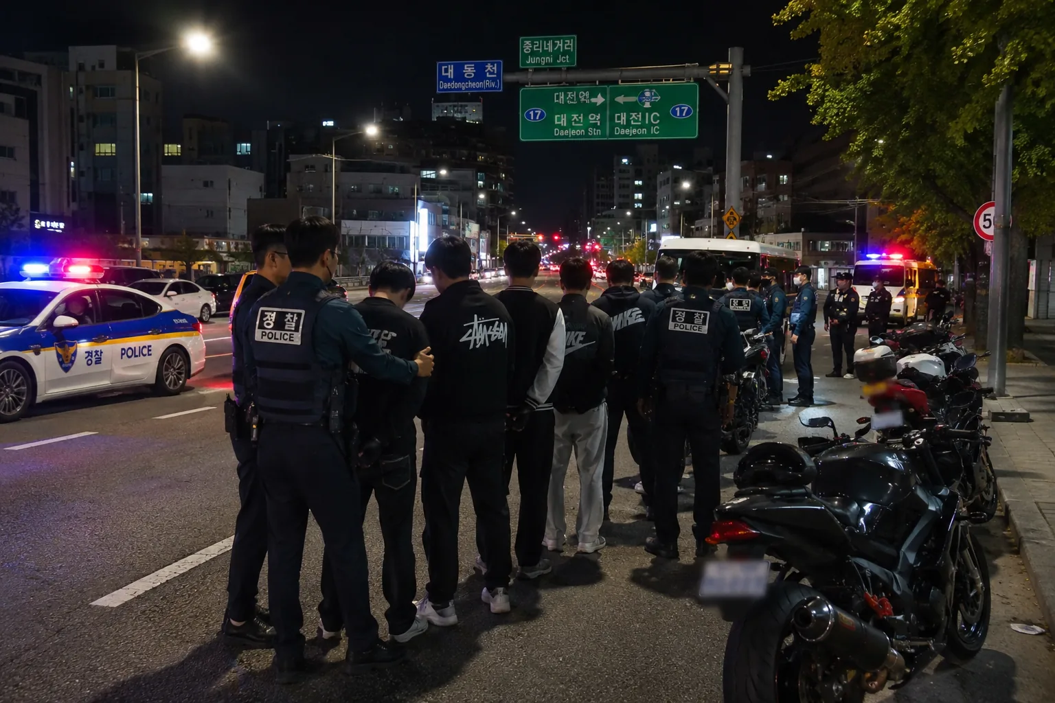 ▲사진설명=기사 내용 이해를 돕기 위해 생성형 AI로 제작한 집단 폭주행위 관련 이미지.