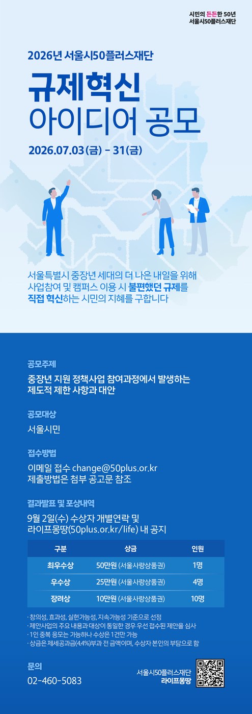 서울시50플러스재단 규제혁신 공모전 참여 장면