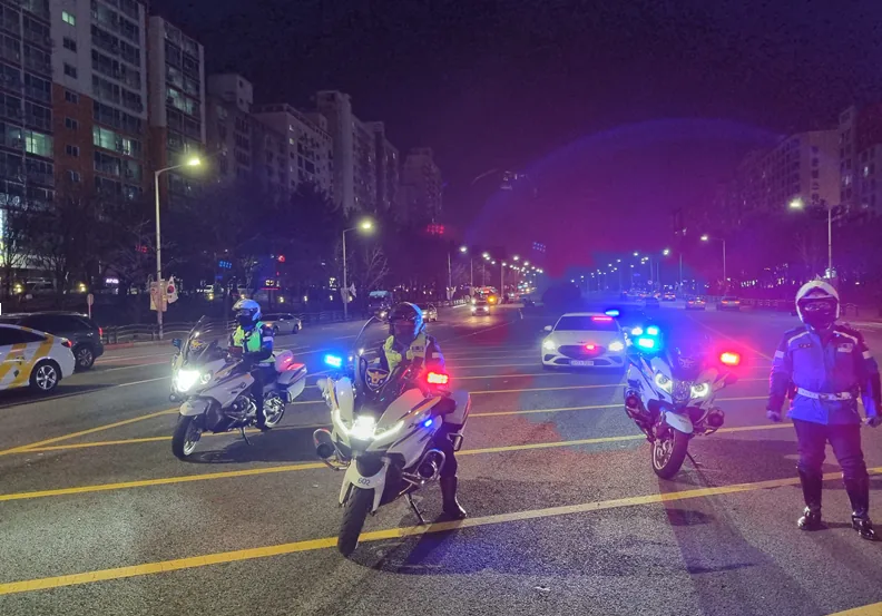 대전경찰청, 광복절 폭주행위 집중 대응 …주요 거점 단속