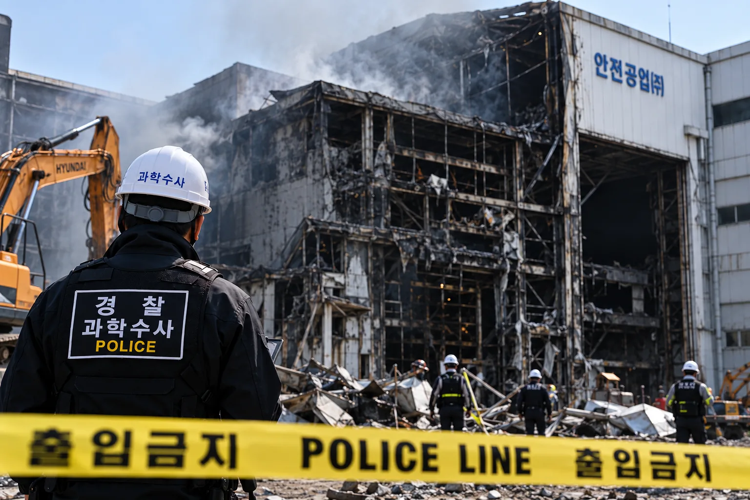 ▲사진설명=대전 대덕구 공장 화재 수사 결과를 바탕으로 제작한 생성형 AI 이미지.